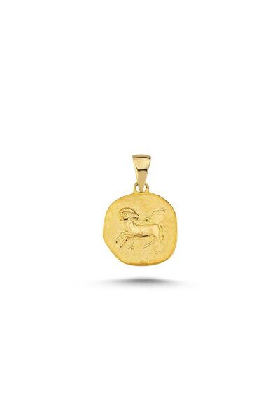 HEMS JEWELLERY 14 Ayar Altın Burç Koç Kolye Ucu