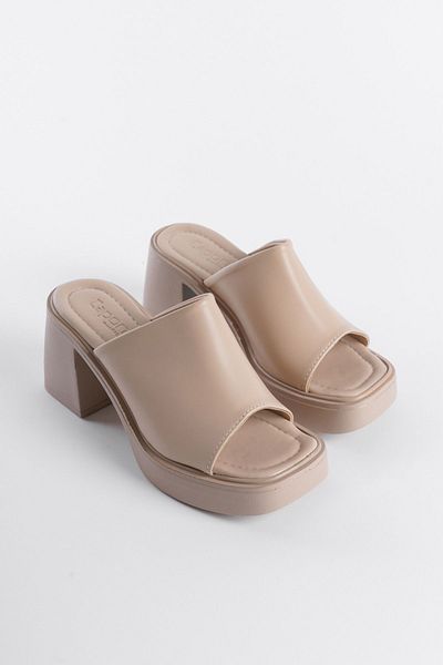 Capone Outfitters Papuci de damă cu dungi cu platformă Amy