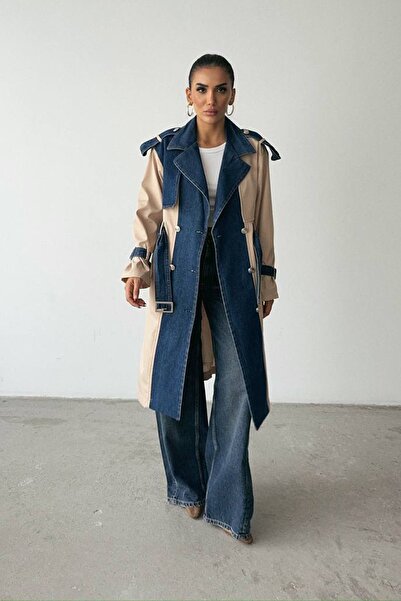 Ortaya Çık Τζιν καμπαρντίνα με λεπτομέρεια σχεδίασης