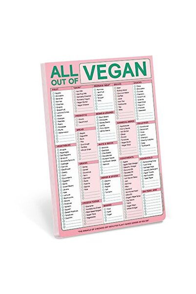 Macmillan Distribution Knock Knock All Out Of Vegan With Magnet Classic Pad P...