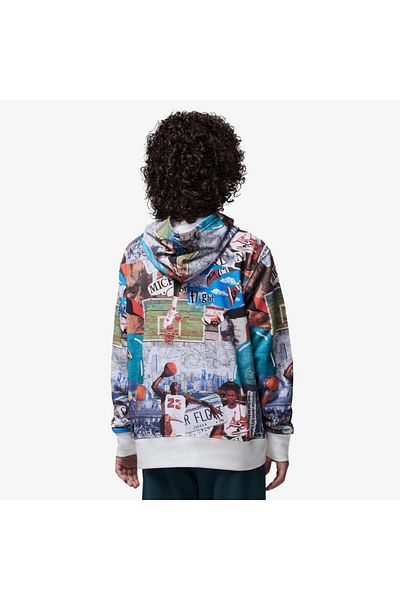 Nike Boy's Sweatshirt Jordan Mj Brklyn Aop ft Po - 95D396-782