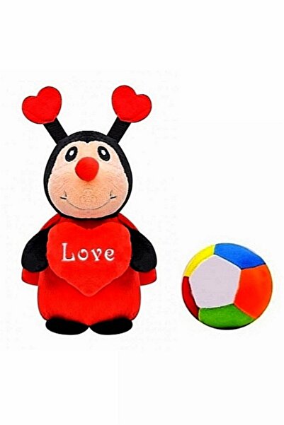 Şeker Adası 28 cm Plush Ladybug and Plush Ball - in 1 Toy
