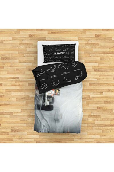 The Lucid Lab All Tracks / Formula 1 Pistleri / Rain Man V2 Çift Taraflı Nevresim Takımı 160 Cm X 220 Cm