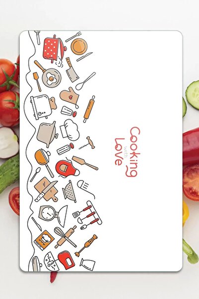 Decovetro 20X30 cm Patterned Glass Cutting Board and Presentation Holder - Cooking