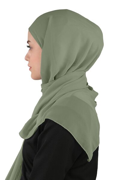Ecardin Premium Hijab Σιφόν Υφασμάτινο Σάλι - St 100 Khaki