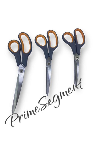 PrimeSegment Stainless Steel Set of 3 Triple Scissors - Stationery School Scissors