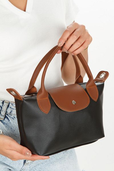 Newish Black Women's Crossbody Bag - Hand and Shoulder Detail