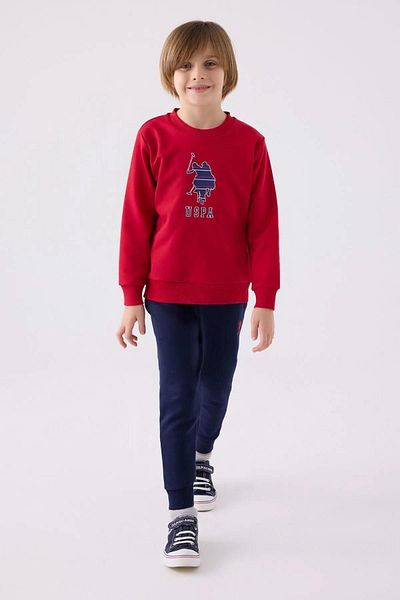 U.S. Polo Assn. Us Polo Assn. 3 Thread Boy's Winter Pajama Set - Raised