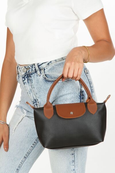 Newish Geantă neagră de mână și de umăr pentru femei