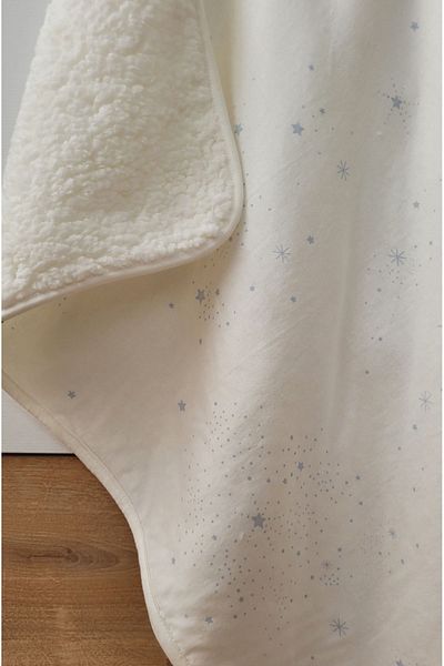 Alpar Tekstil Plush Welsoft Winter-Spring Double Sided Layered Girl-Boy Baby Blanket Starry/blue