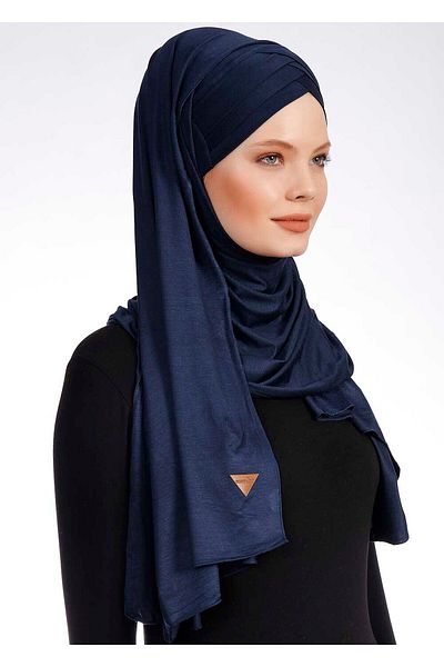 Ecardin Navy Blue 3x Άνετο σάλι Lycra Cross - St 059