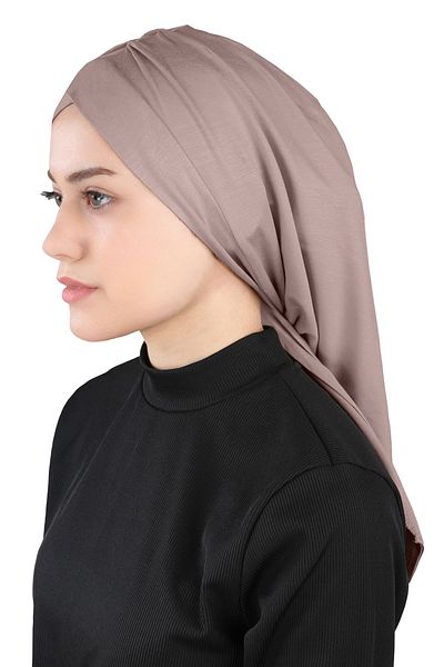Ecardin Isra Series Smoke Rose Comfortable Cross Turban - St 396 Pleated