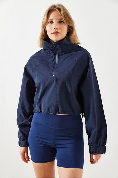 Bianco Lucci Women's Raincoat with Zipper Detail - Mbms002 60501002