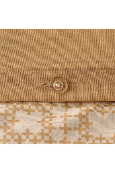 Bella Maison Ranforce Lilith King Size Beige Duvet Cover Set - 100% Cotton (240X220 cm)