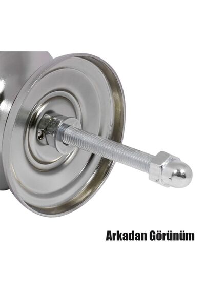 Badem10 Efe Kapı Tokmağı Topuzu Kapı Babası Kolu Metal Siyah Tokmak