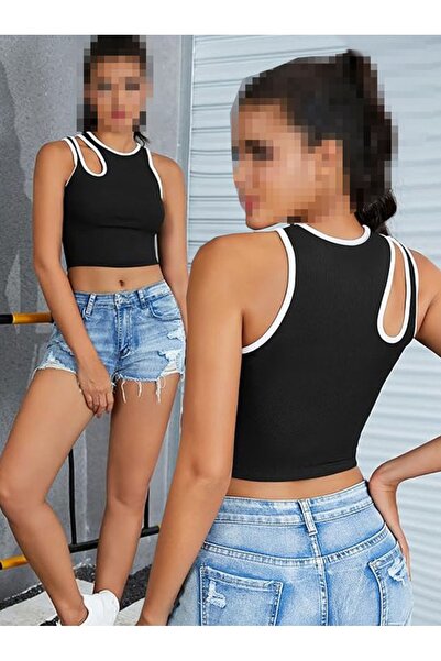 AŞAR MODA TEKSTİL Γυναικεία Crop Top Μπλούζα Camisole
