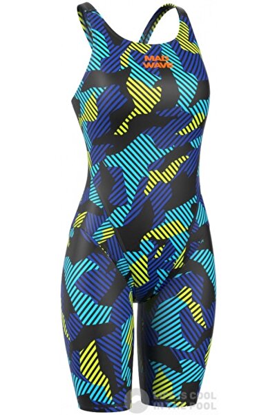 Mad Wave Women Racing Open Back Swimsuit Nw Ex Bodyshell - Karışık/çok Renkli - M/uk28/70