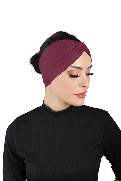 Ecardin Claret Red Bandana Comfortable Cross Bonnet - St 055