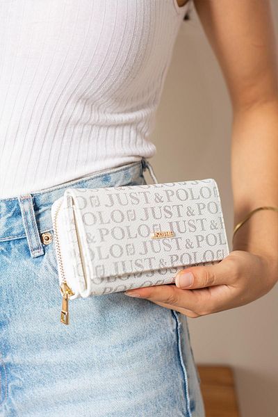 Silver Polo Just Polo Women - White Wallet and Card Holder Set Jp0001