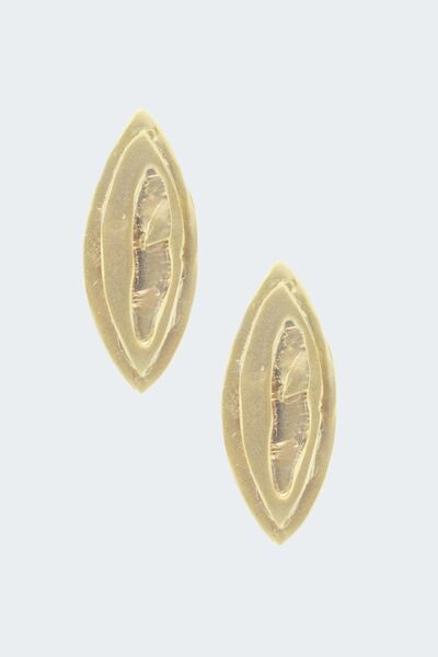 LABALABA Kadın Altın Renk Kaplama Çivili Model Damla Küpe