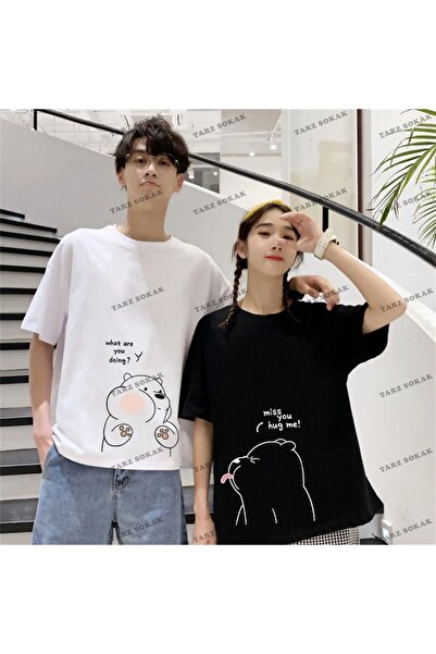 Tarzsokak Noul sezon Tir Harajuku Style Couple Lover Couple - 2 piese