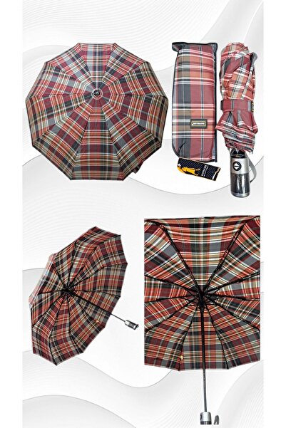 Genel Markalar Rüzgarda Kırılmayan 10 Telli Otomatik Çok Renkli Şemsiye