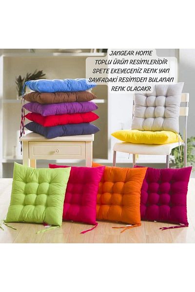 JANGEAR Square Decorative Moderm 40cm Garden Chair Cushion Custom Stitched Cushions