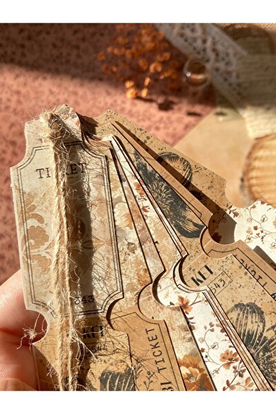 Hume Craft مجموعة ملصقات تحت عنوان تذكرة عتيقة مناسبة لمجلة / مجلة رصاصة / جدول أعمال / سجل القصاصات