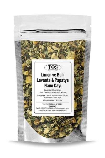 TOS The Organic Spices 100 جرام الأول شاي اللافندر والبابونج والنعناع عالي ال...