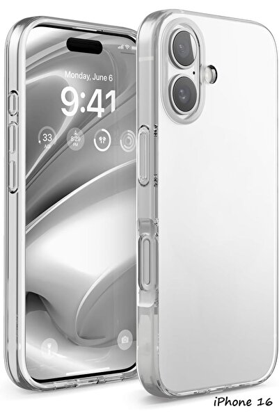 EDELFU iPhone 16 Şeffaf Kılıf Çizilmeye ve Darbeye Dayanıklı Kamera ve Ekran ...