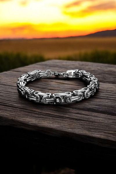 Budakoğulları Pure Steel King Chain Detailed Bracelet