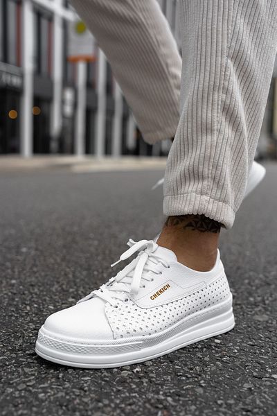 Paolo Zaccardi P043 Cowien Ανδρικό Sneaker - Ορθοπεδική σόλα, Casual Skin, Λευκό CBT
