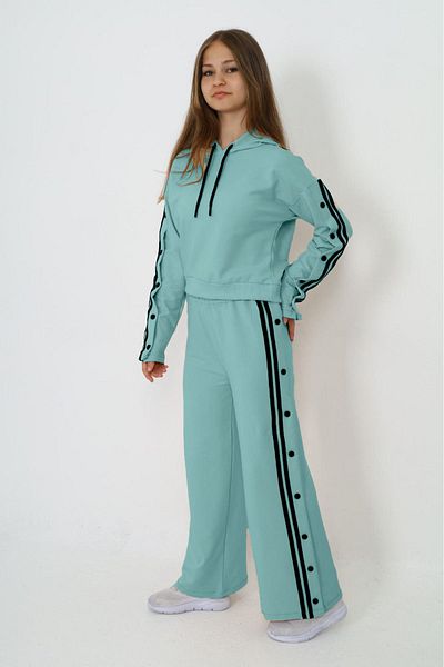 Joui Co Κοριτσίστικη 100% βαμβακερή κουκούλα Oversize μακρυμάνικη φόρμα