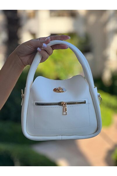 TAYMİR حقيبة يد وكتف نسائية أنيقة للاستخدام اليومي باللون الأبيض للموسم الجدي...