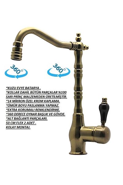 Class Armatür Antique Kitchen Sink Faucet