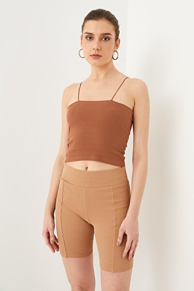 Curly Colanți biker cu cusături de cămilă