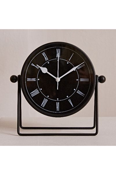 Home Box Mason Aluminium Table Clock - 19.5x6.5x18.5 cm