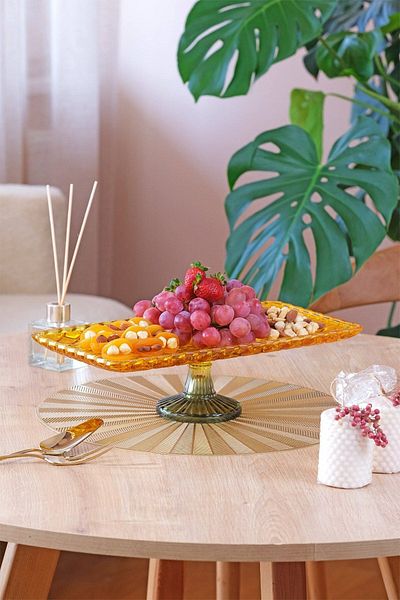 Glore Standing Oval Boat Plate Yellow - Green