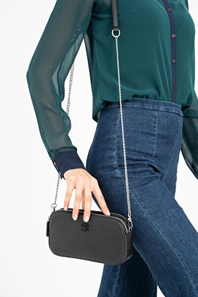 ImPolo سيرا بلاك تان - حقيبة كتف وحقيبة كروس نسائية 12x22