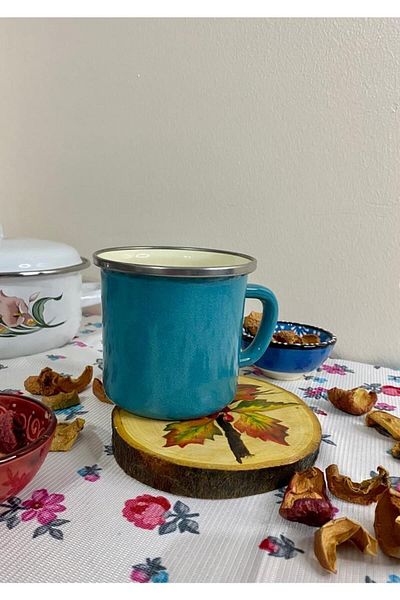 emaye market Enamel Glass / Mug / Camping Glass / Coffee Cup 9 Cm