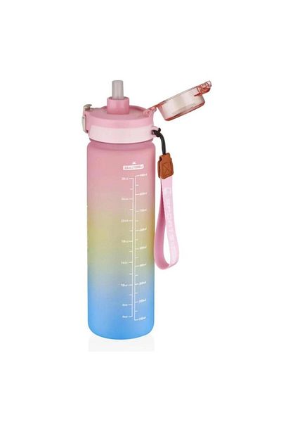 Vagonlife 1000ml Pink Motivational Water Bottle - Vgn-2310