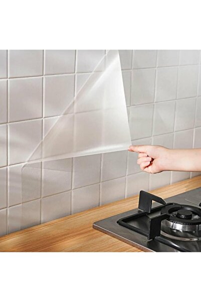 Hayveys Ocak Tüp Arkası Yağ Koruyucu Yapışkanlı Şeffaf Şerit Etiket