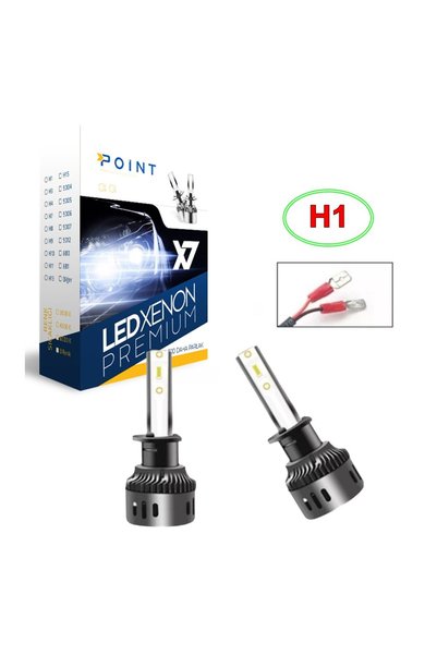 Oto Aksesuarcım X7 Premium Led Xenon H1 Mini Slim Şimşek Etkili Garantili Beyaz