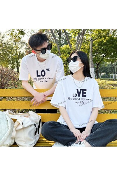 Tarzsokak Noul sezon Tir Harajuku Style Couple Lover Couple - 2 piese