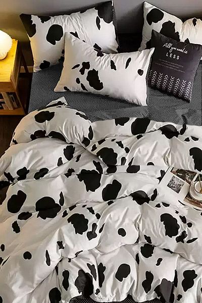 İQON Set cuvertură de pat dublu complet alb dalmatian