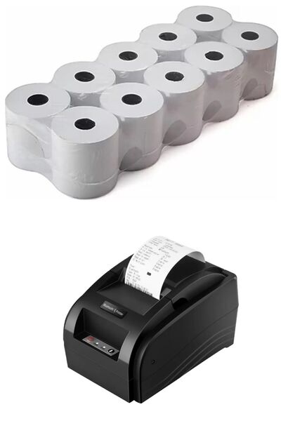Askıcı Thermal Bill Roll - 80 mm X 30 Mt Paper, Information Plug 10 Pieces