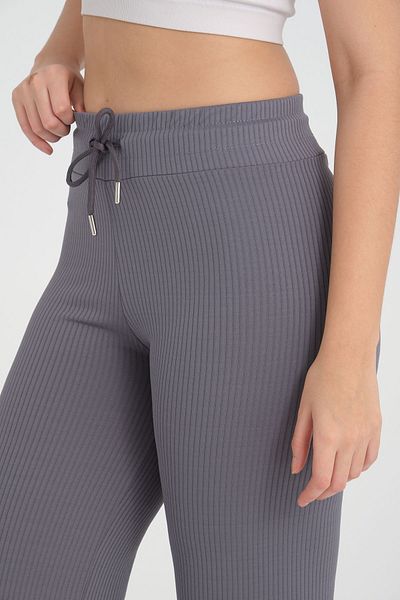 TAMPAP Pantaloni de trening pentru femei cu nervuri largi