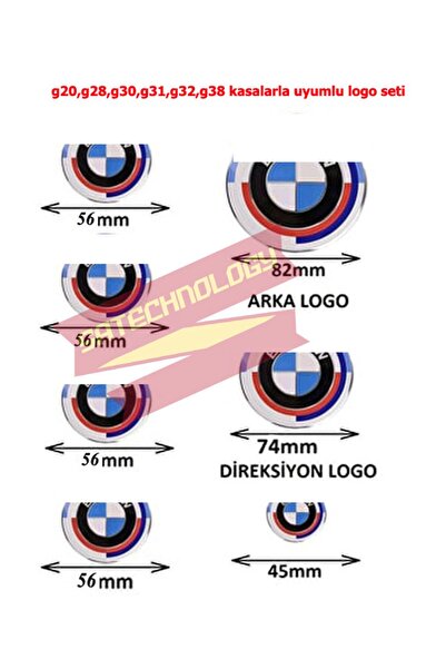 SATECHNOLOGY g20,g28,g30,g31,g32,g38 50.yıl Logo Seti Bmw araçlar için Kaput-...