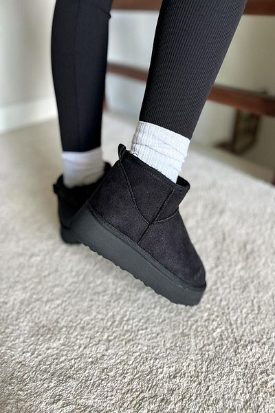 Glenz Women's Suede Ankle Boots with Fur Inside Boots & Booties TS1146