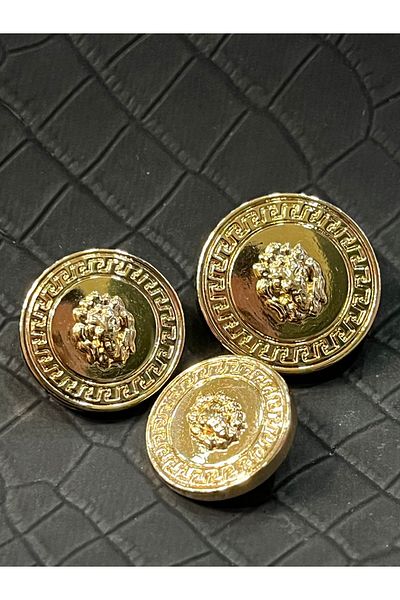 ODDA TASARIM ATÖLYESİ Special Gold Plated V.E.R.S.A.C.E Model - 1-40 Size 1-36 Size 1-28 Size Button (3 Pcs)